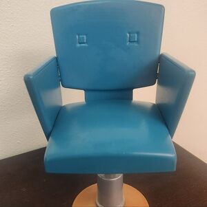 Dollhouse Doll Salon Blue Swivel Chair